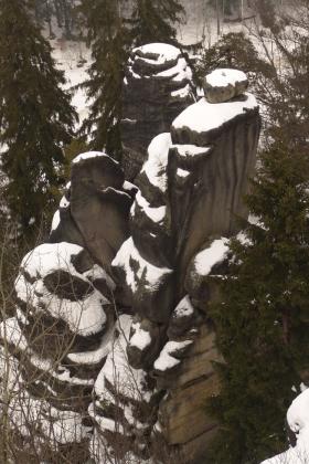 Jirskovy skly - Bischofstein - Bischofstein - Pohled z hradu Skly