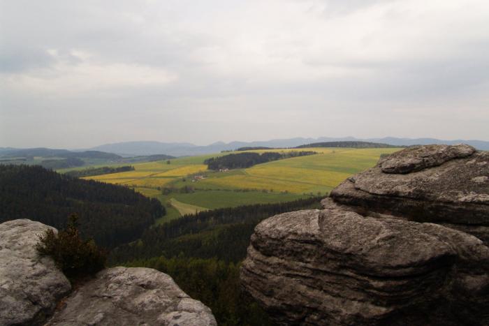 Stolov hora Osta - Horn Osta - pohled z vrcholu severnm sm?rem