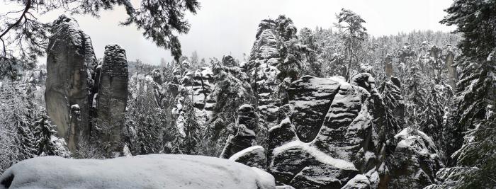 Zimn� fotografie Adr�pachu - Velk� panorama- zima