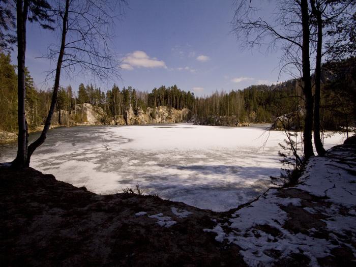 Adrpach - pskovna - Pskovna v zajet zimy