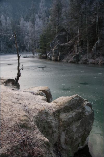 Adrpach - pskovna - Zima u jezrka