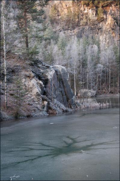Adrpach - pskovna - Zima u jezrka